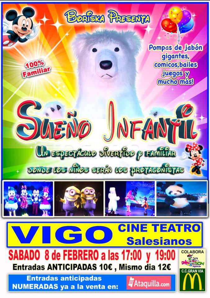 Cartel del Musical Sueño Infantil en Vigo