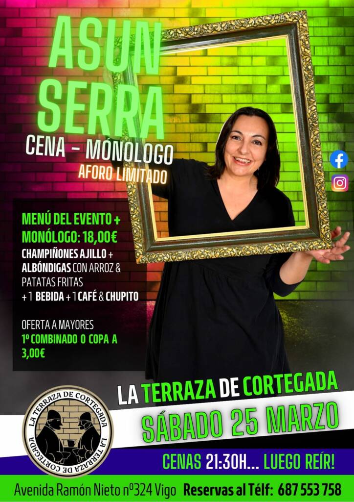 Vigoplan | Cena Monólogo Asun Serra Vigo