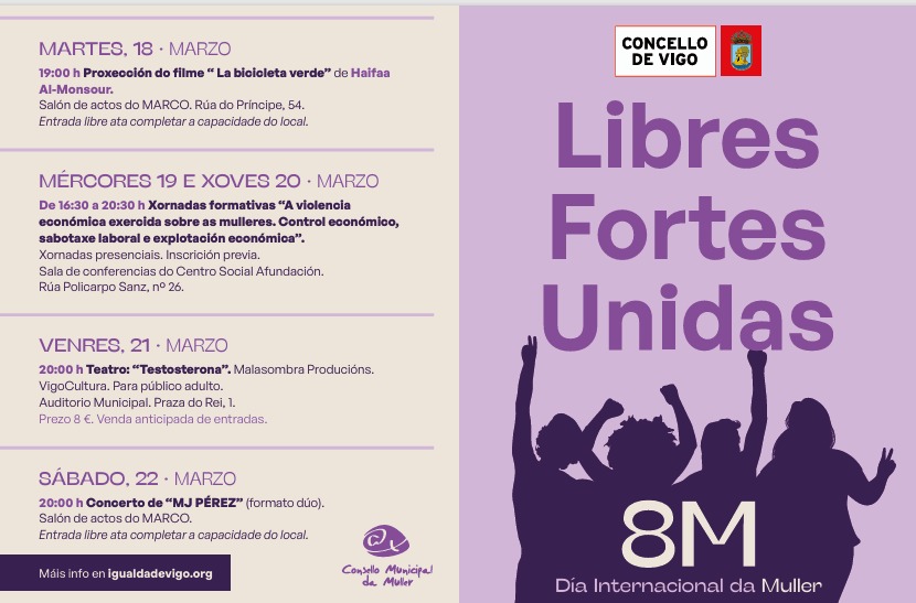 Vigoplan | Libres, Fortes E Unidas Día Da Muller 2025 1