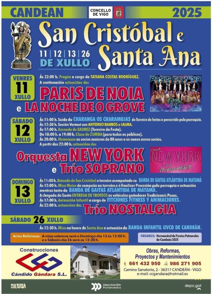 Vigoplan | Fiestas De San Cristóbal Y Santa Ana 2025 De Candeán