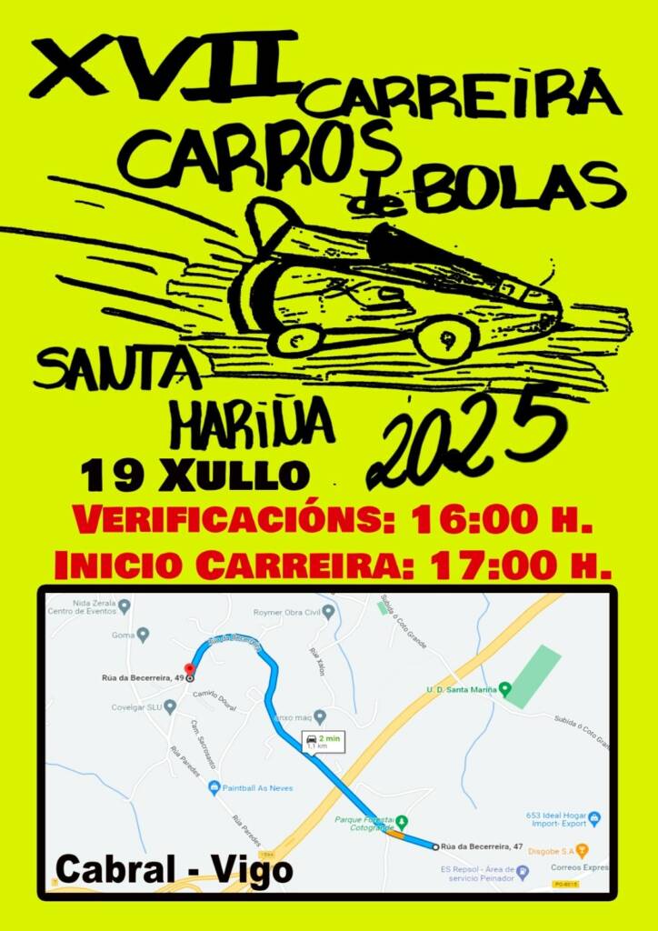 Vigoplan | Carrera de Carros de Bolas de Santa Mariña cartel 2025