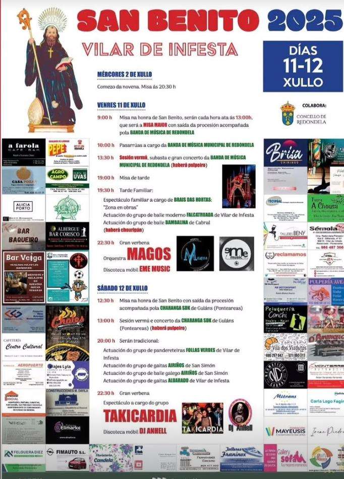 Vigoplan | San Benito De Vilar De Infesta Redondela Fiestas De San Benito 2025 de Vilar De Infesta Redondela