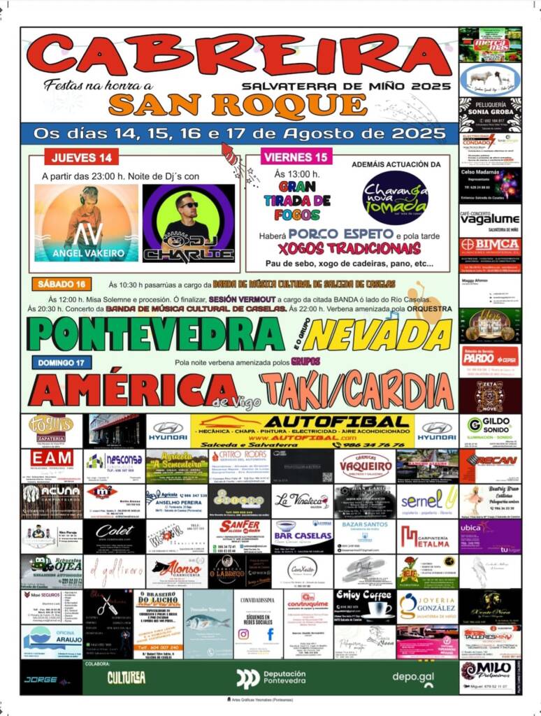 Vigoplan | Fiestas De San Roque 2025 Salvaterra Cartel