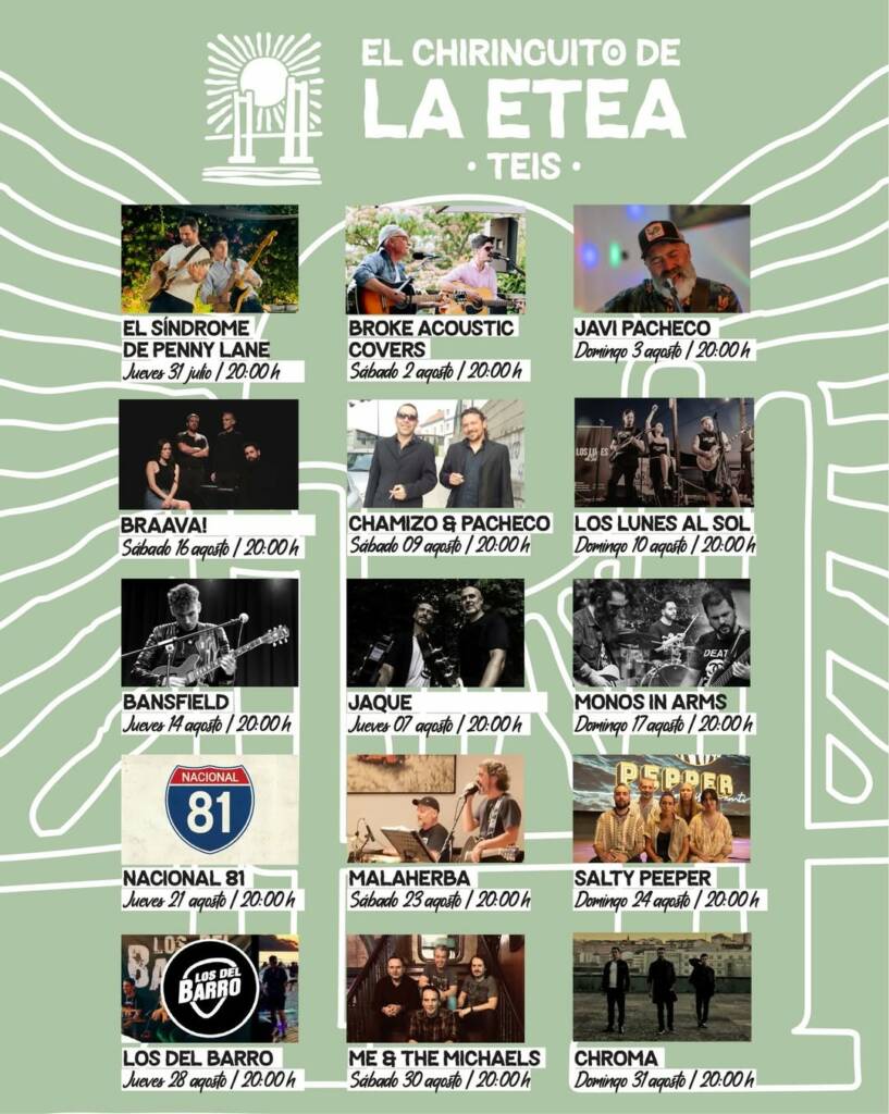 Vigoplan | 📍cartel Completo Agosto!!!!viva Agosto!!!música En Directo!!@elsindromedepenny @brokecovers @ja