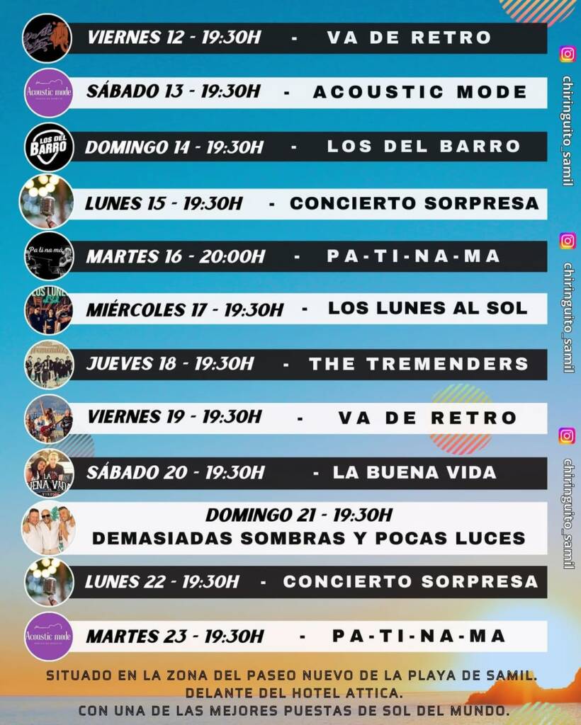 Vigoplan | Programación Cartel Samil Conciertos