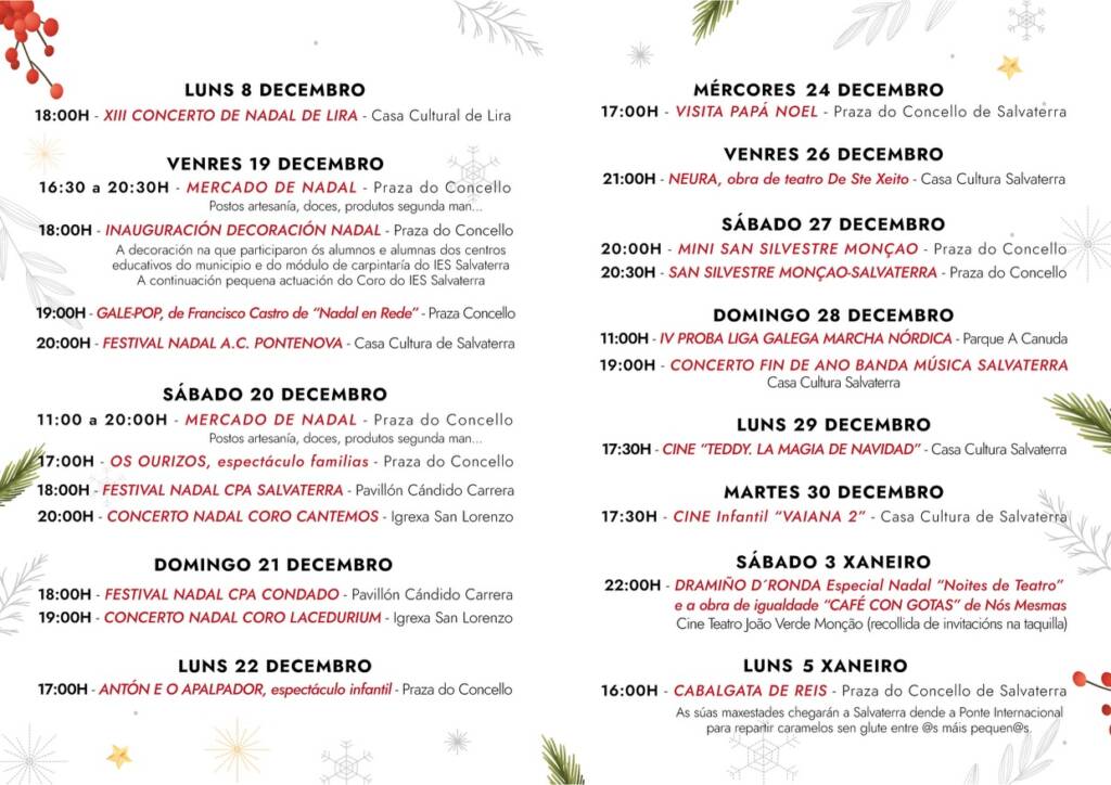 Vigoplan | Programación Navidad Salvaterra De Miño