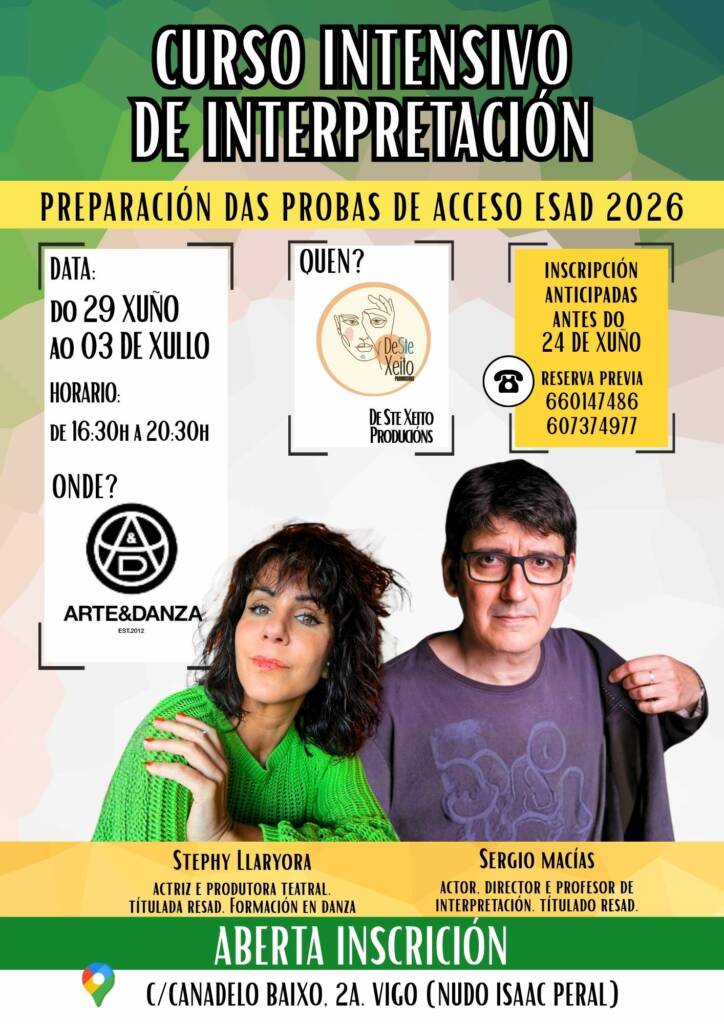 Vigoplan | Curso De Teatro Vigo Pruebas De Acceso De La Esad 2026