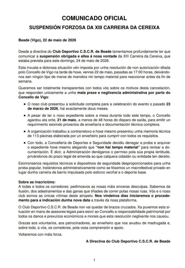 Vigoplan | Comunicado