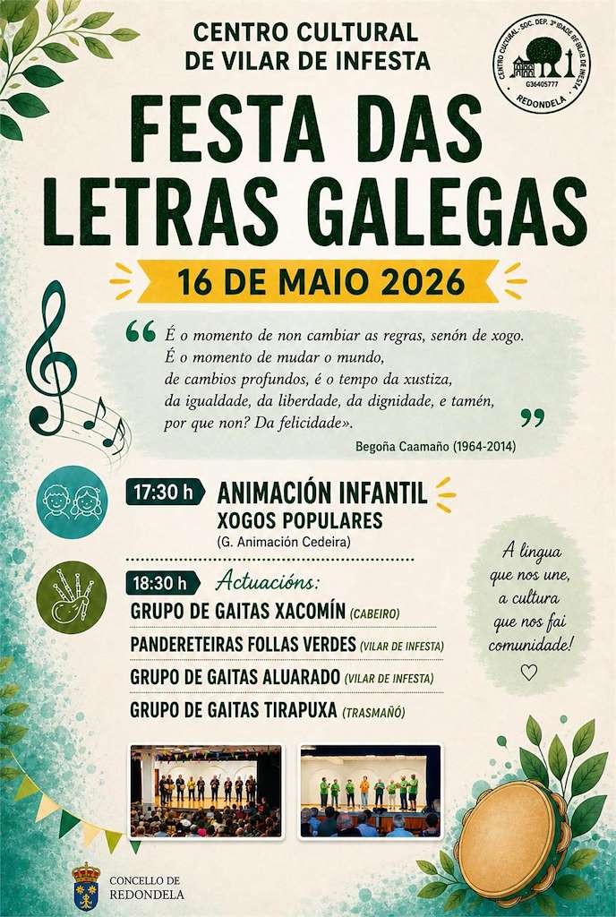 Vigoplan | Letras Galegas De Vilar De Infesta Redondela 2026