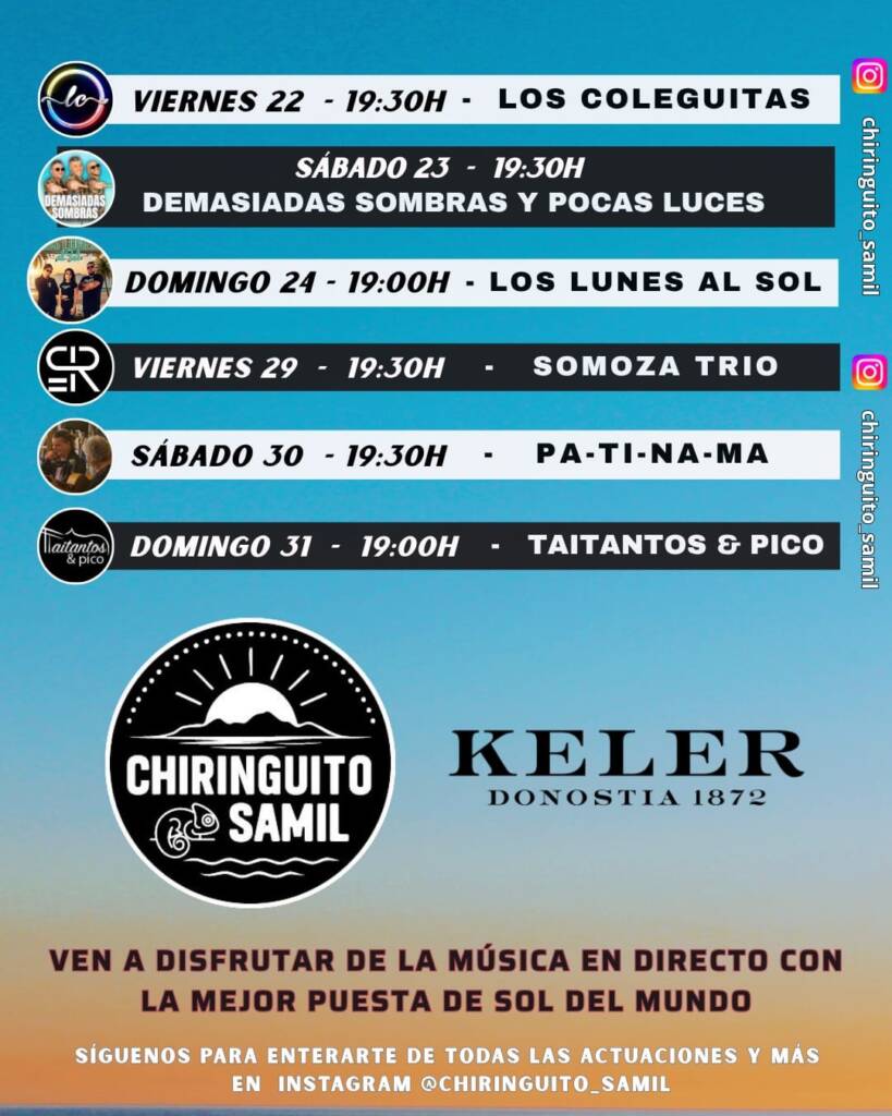 Vigoplan | Programación De Mayo Chiringuito De Samil