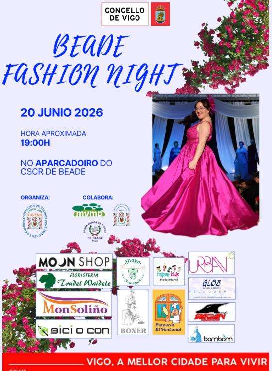 Vigoplan | Cartel Beade Fashion Night 2026 Desfile De Moda En Beade