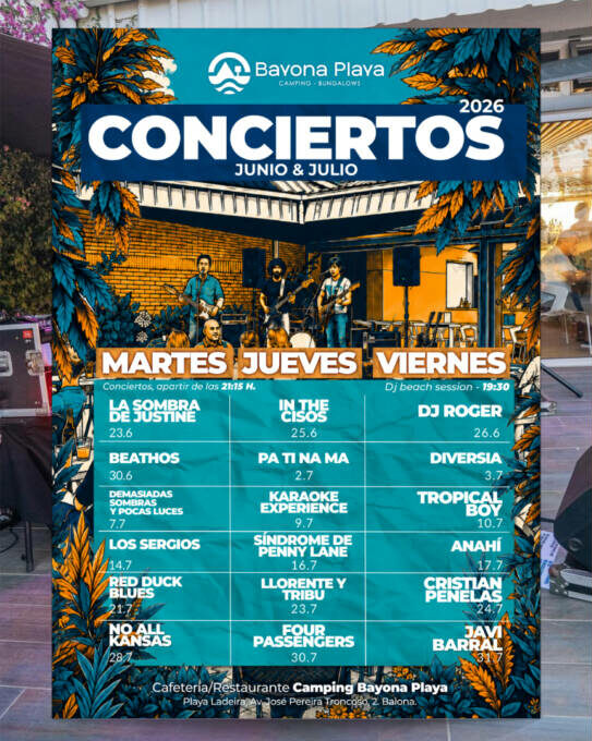 Vigoplan | Conciertos Actuaciones Camping 2026 Baiona