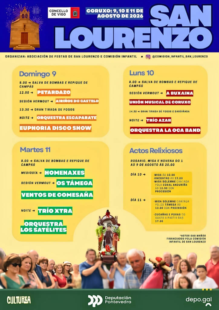 Vigoplan | Cartel De Las Fiestas De San Lourenzo De Coruxo 2026
