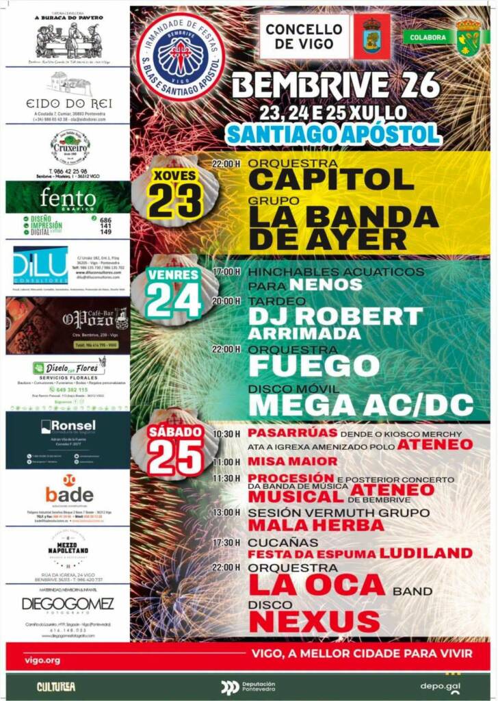 Vigoplan | Cartel De Las Fiestas De Santiago Apóstol De Bembrive 2026
