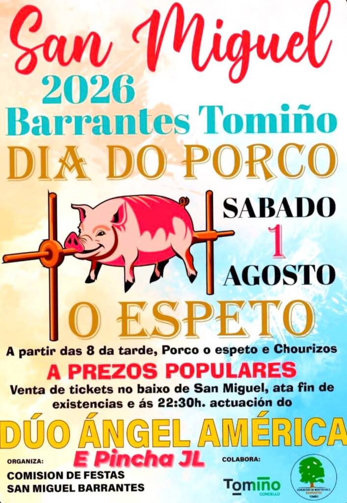 Vigoplan | Cartel Do Día Do Porco O Espeto En San Miguel De Barrantes