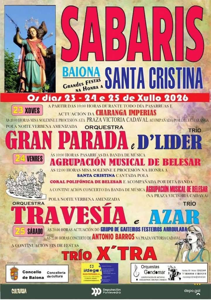 Vigoplan | Fiestas En Honor A Santa Cristina 2026 Sabarís