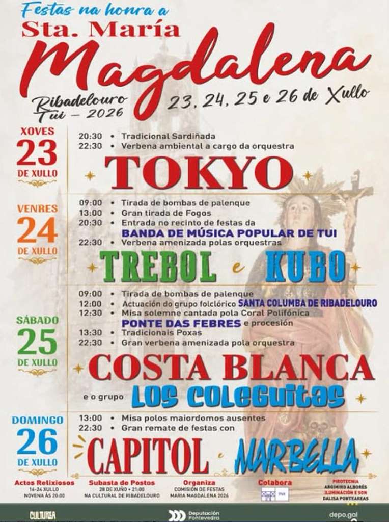 Vigoplan | Cartel Fiesta Santa Maria Magdalena De Ribadelouro Tui 2026