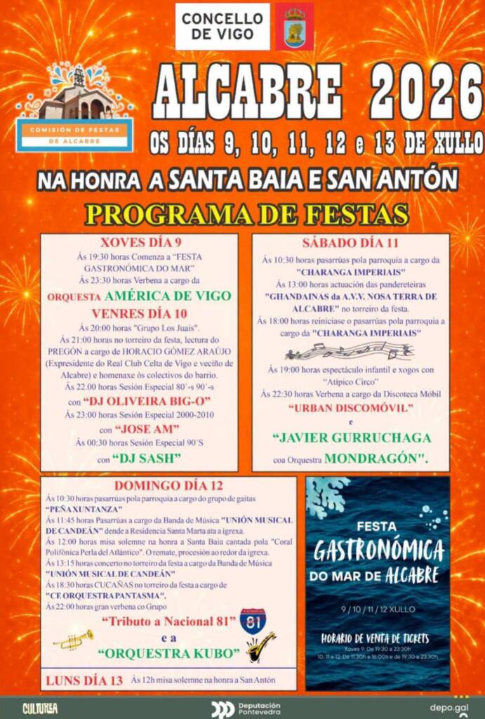 Vigoplan | Cartel Fiestas De Alcabre 2026