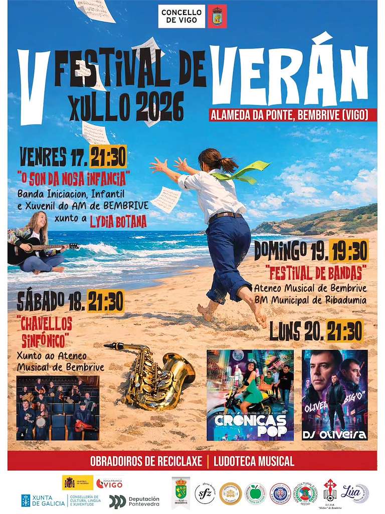 Vigoplan | Festival De Veran Vigo 2026 festival de veran vigo, ateneo musical de bembrive conciertos, cronicas pop vigo, que hacer en bembrive julio