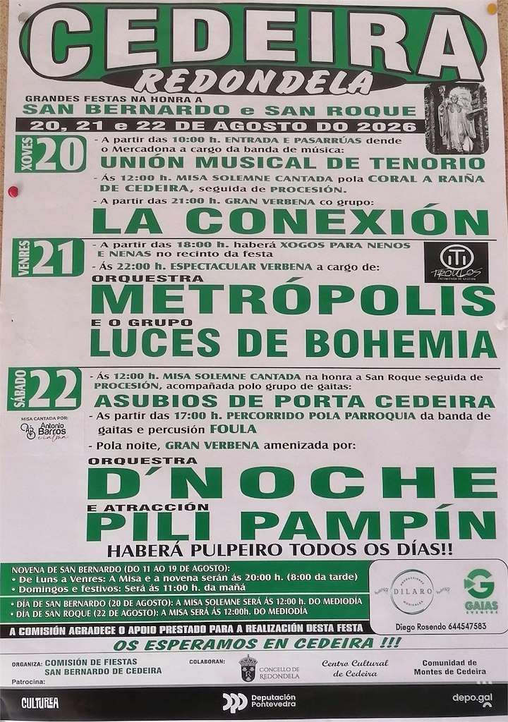 Vigoplan | San Bernardo E San Roque De Cedeira Redondela 2026