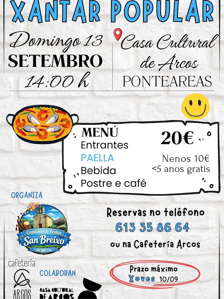 Vigoplan | Xantar Popular De Arcos Ponteareas 2026